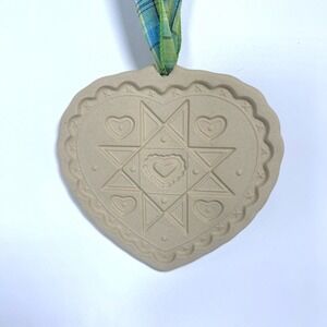 Vintage 1993 Pampered Chef Cookie Mold Homespun Heart